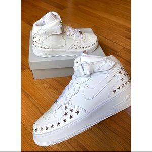 ⚡️Custom Nike Air Force 1 Mids Star Studded⚡️